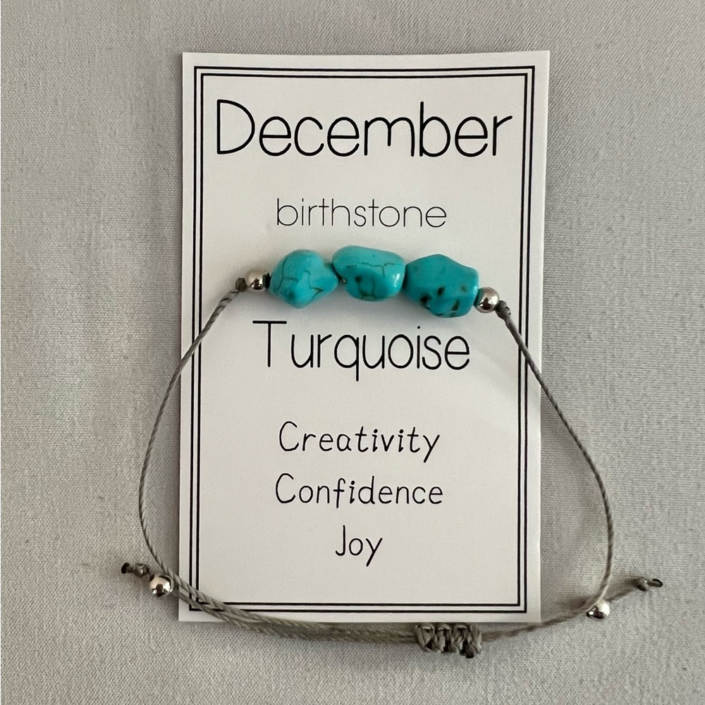 NEW December Birthstone Adjustable Bracelet